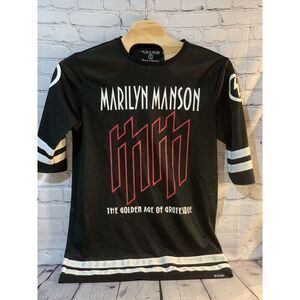 Killstar Marilyn Manson Band JERSEY 2XL Black Short Sleeve Crew Neck Pullover